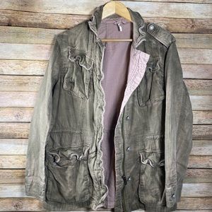 Free People Camo military style jacket